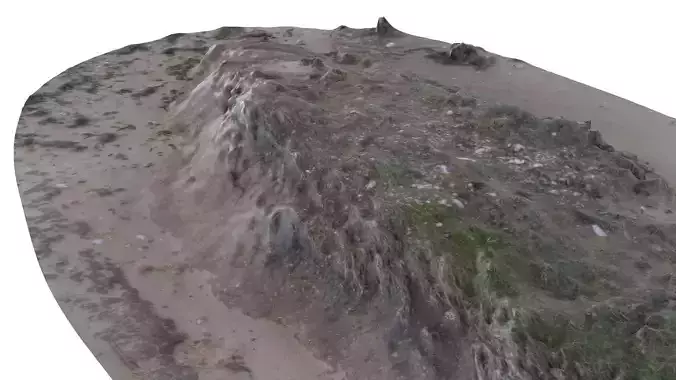 Beach Mud Mound - High and Low Poly versions