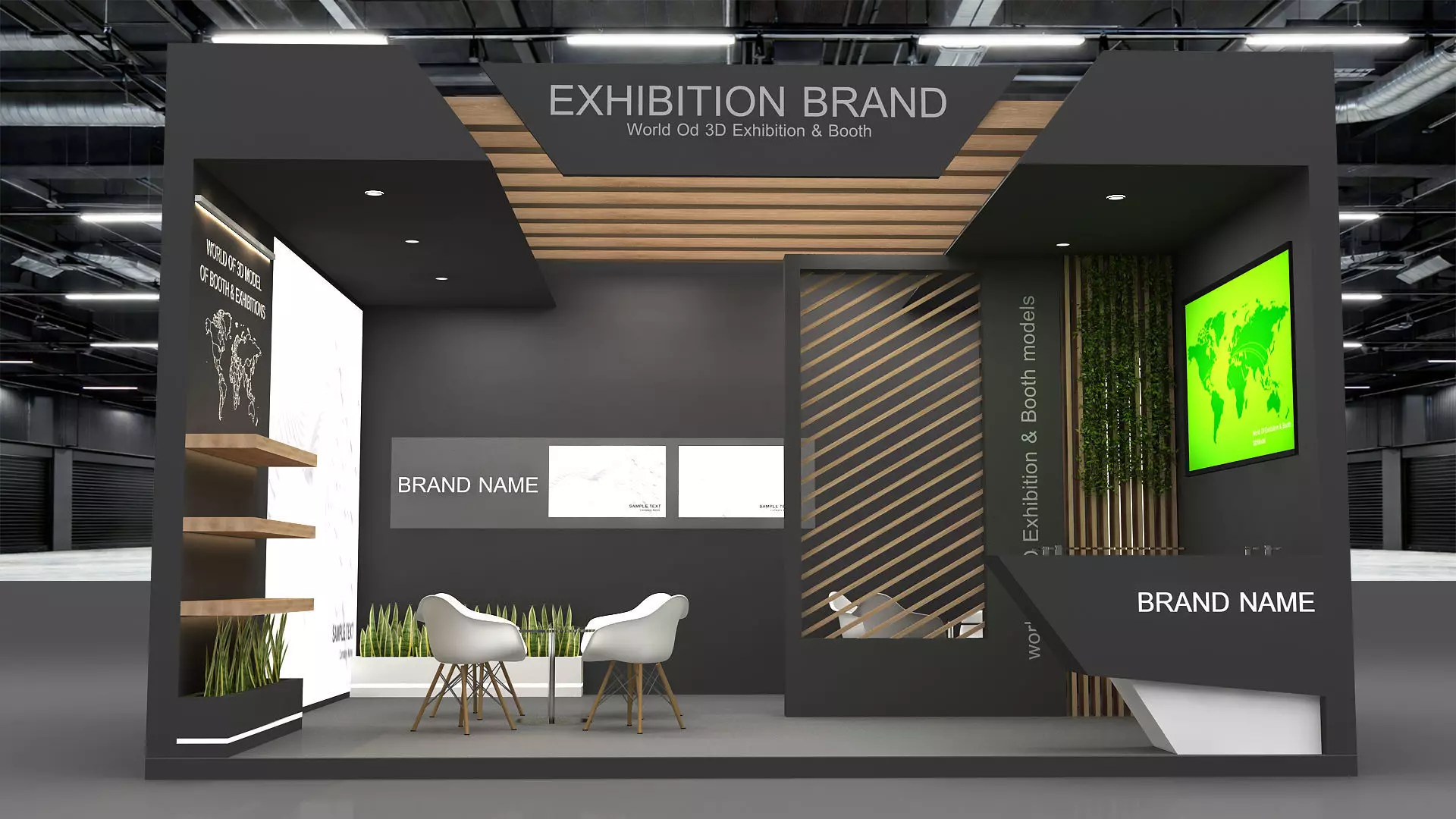 exhibition booth stall 3D model