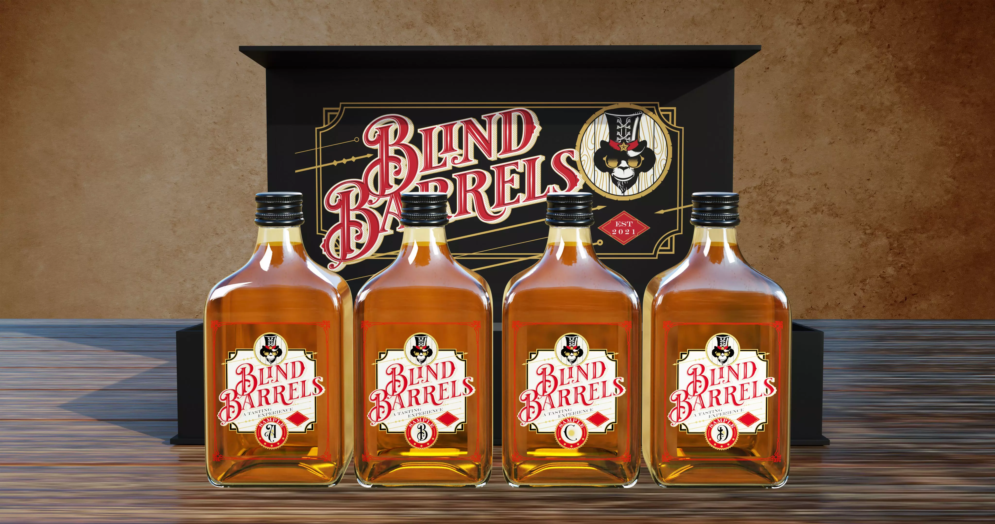 Barrels Whiskey Sampler Pack 3D model
