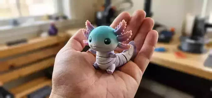 Cute Axolotl Static Toy STL