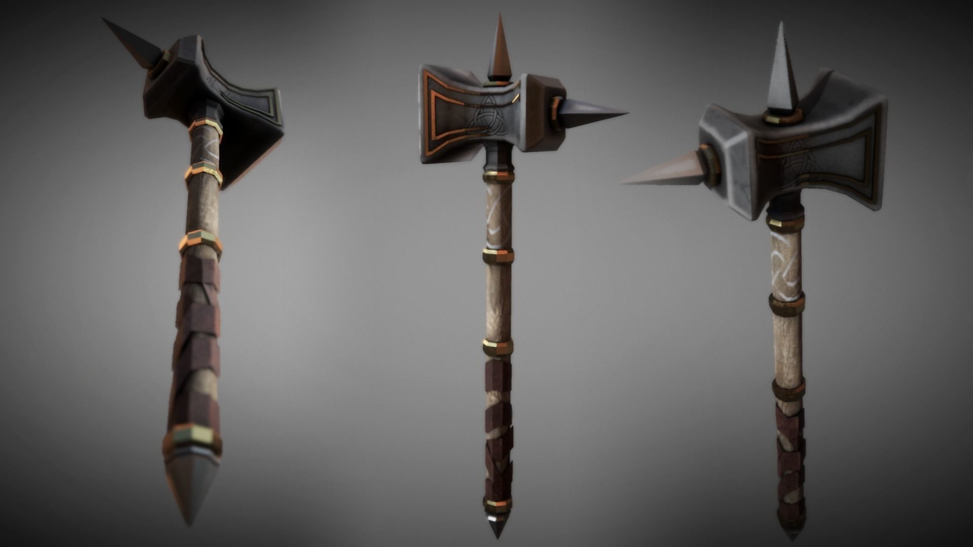 Medieval Warhammer Collection 01 Low-poly 3D model_7