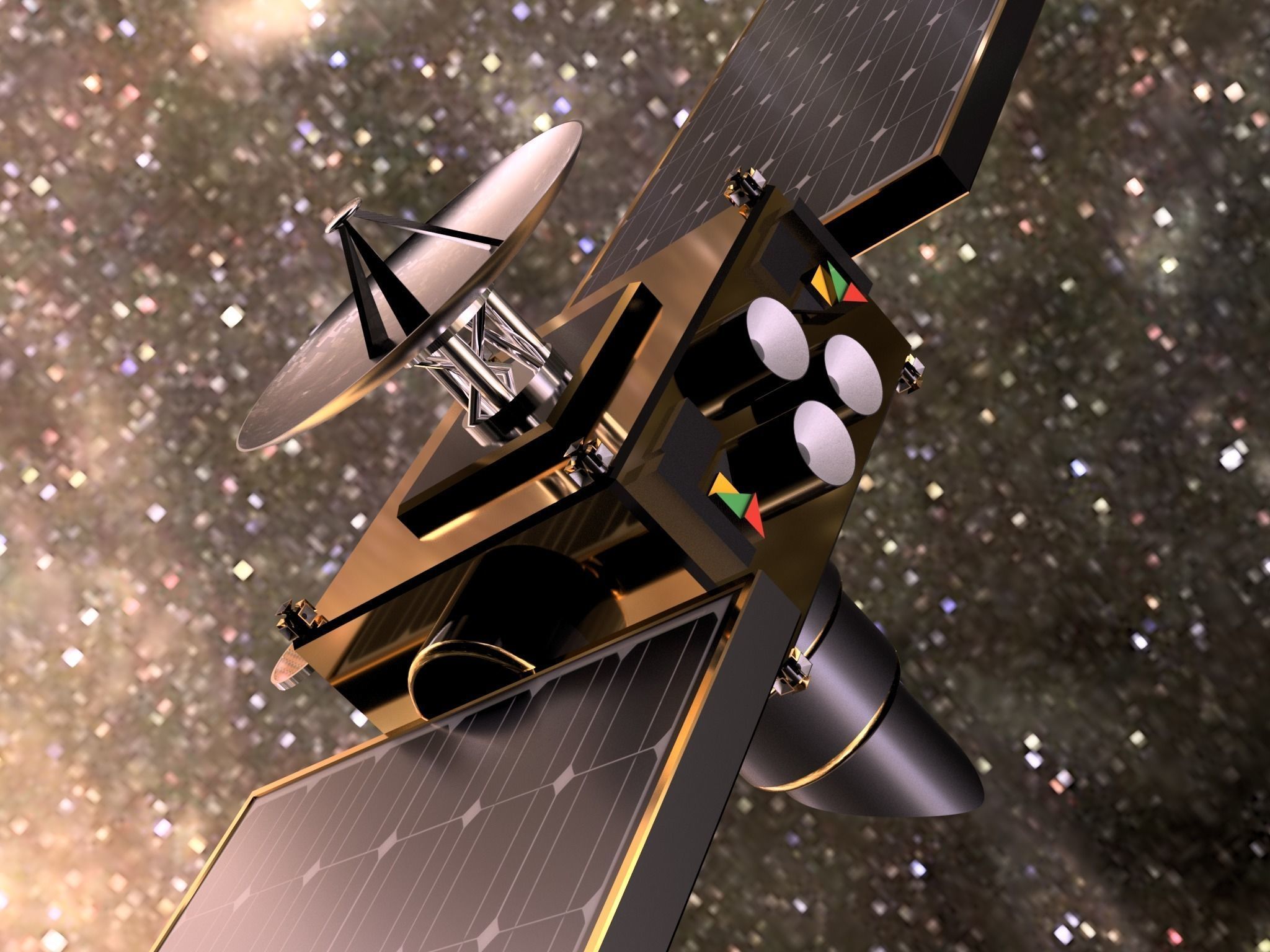 Telescope Satellite 3D model_3