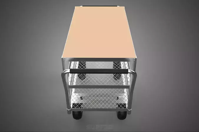 DISH TRANSPORT KITCHEN FOOD RESTAURANT ROLLING TRAY TROLLEY CART 3D model 3