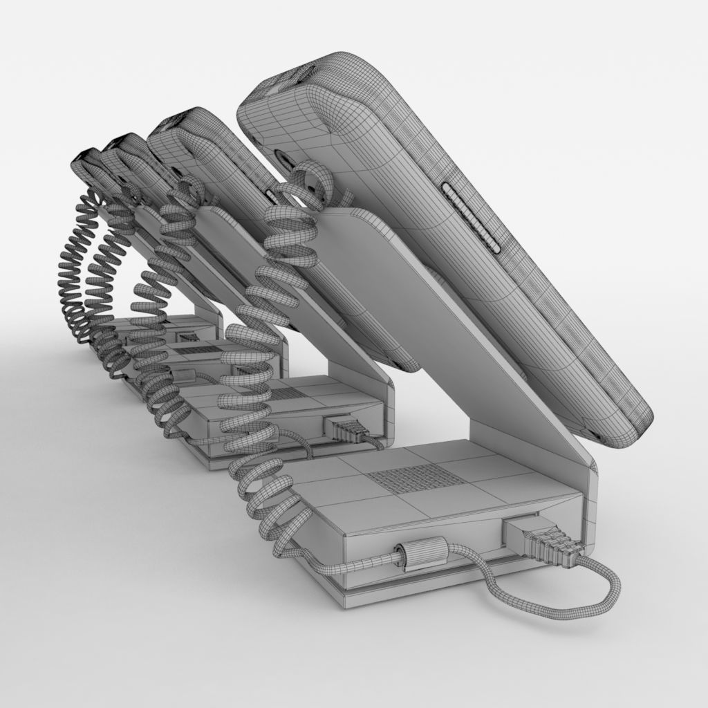 Smart phone on shop stand or cradle 3D model_8