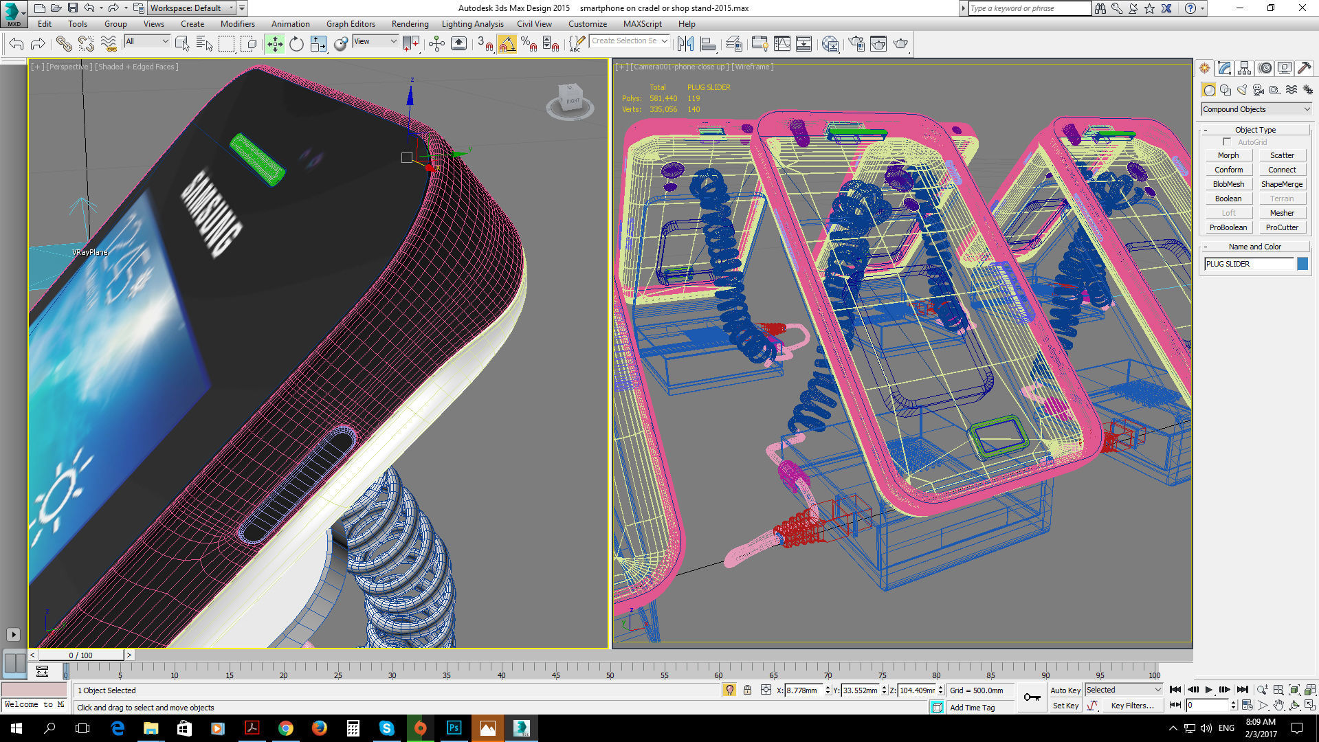 Smart phone on shop stand or cradle 3D model_13