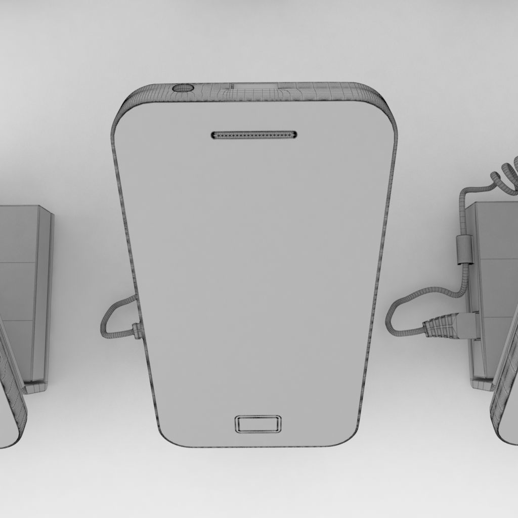 Smart phone on shop stand or cradle 3D model_9