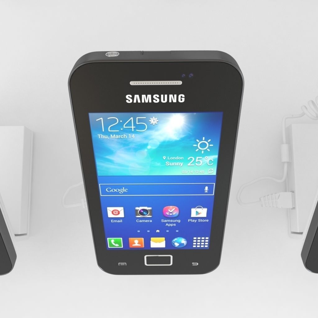 Smart phone on shop stand or cradle 3D model_4