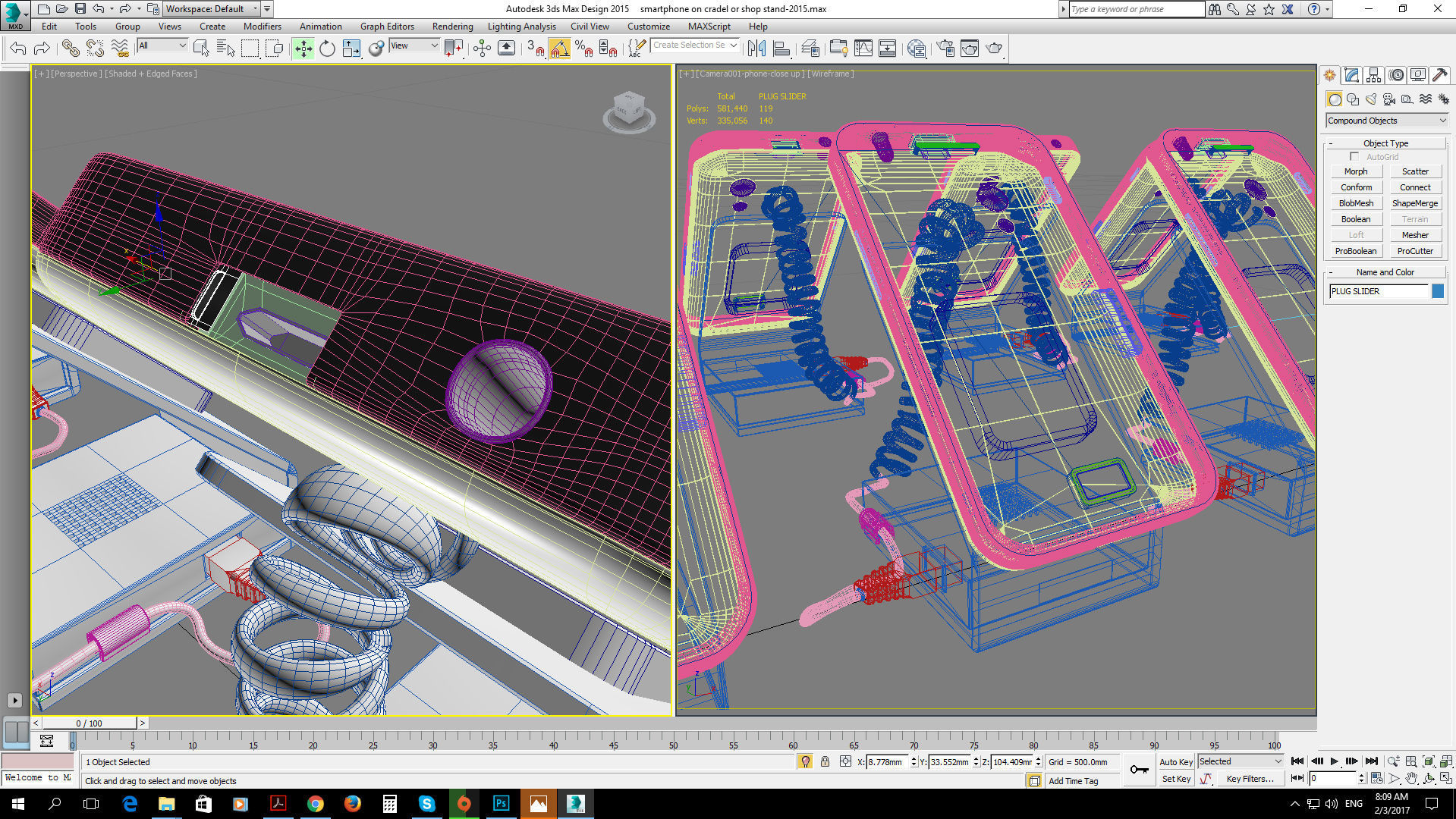 Smart phone on shop stand or cradle 3D model_12
