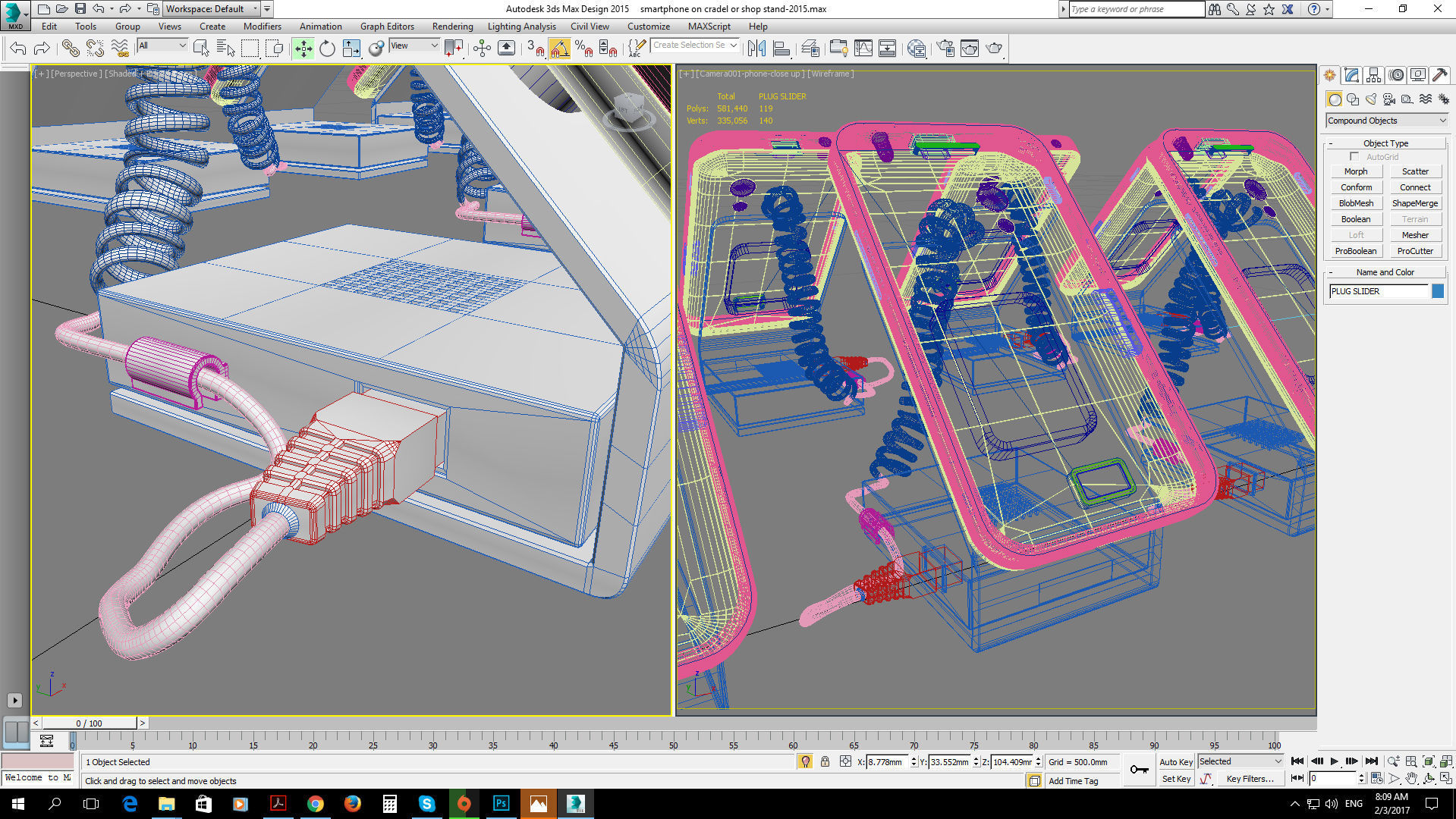 Smart phone on shop stand or cradle 3D model_14