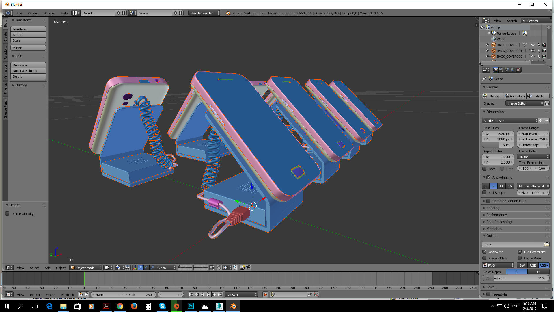 Smart phone on shop stand or cradle 3D model_11