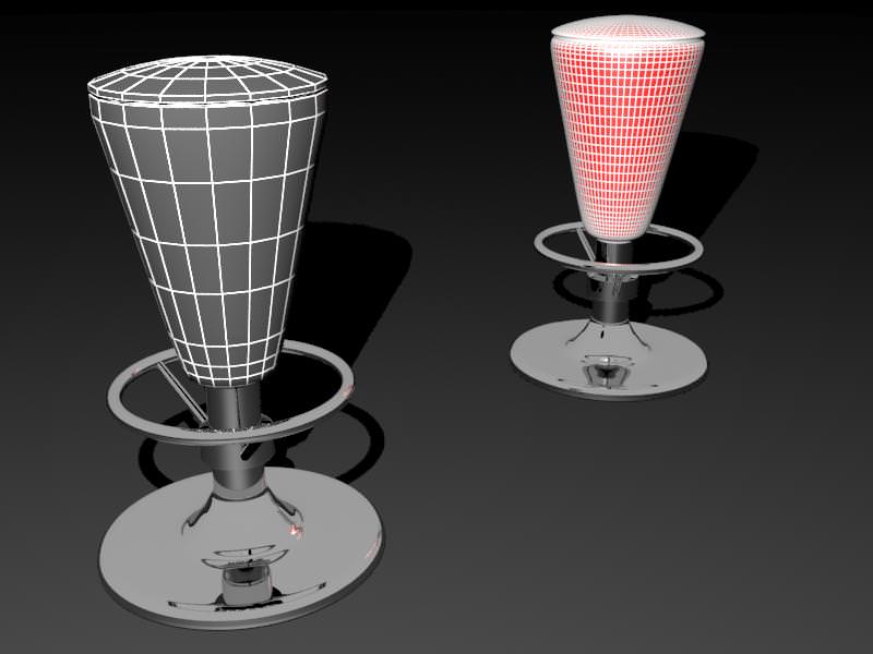 Bar stool 3D model_2