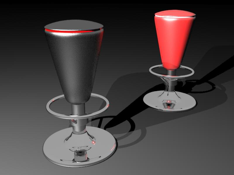 Bar stool 3D model_1