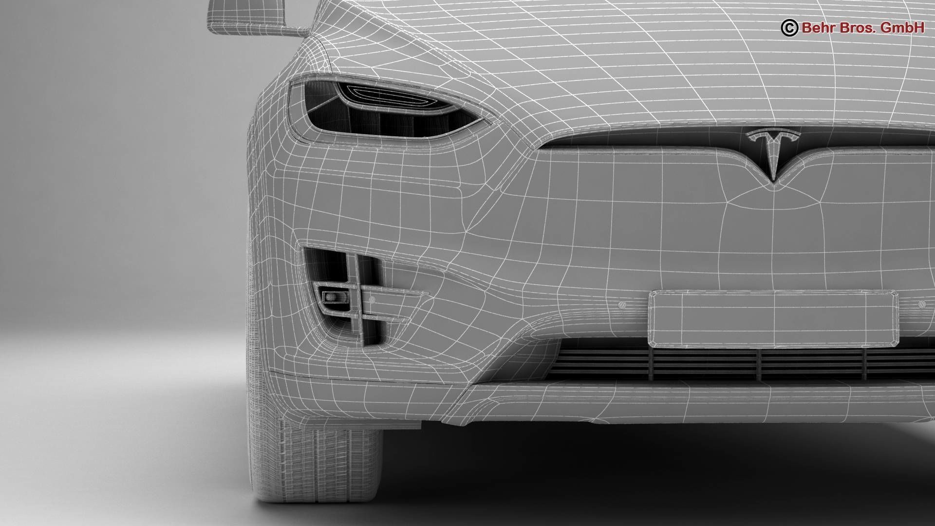 Tesla Model X 2017 3D model_22