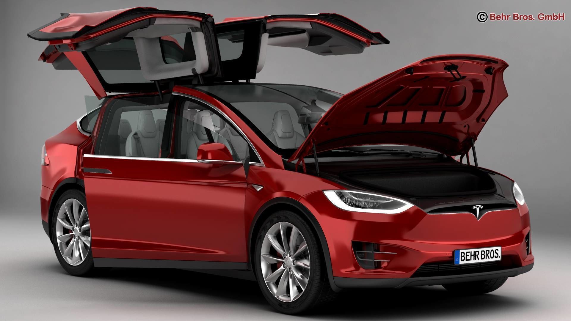 Tesla Model X 2017 3D model_2