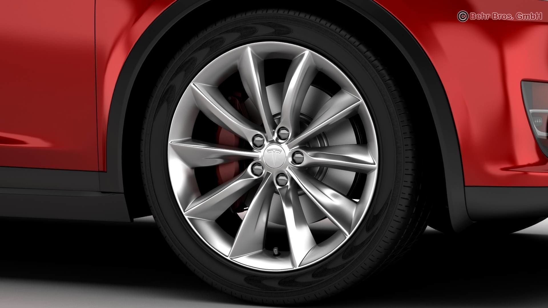 Tesla Model X 2017 3D model_8