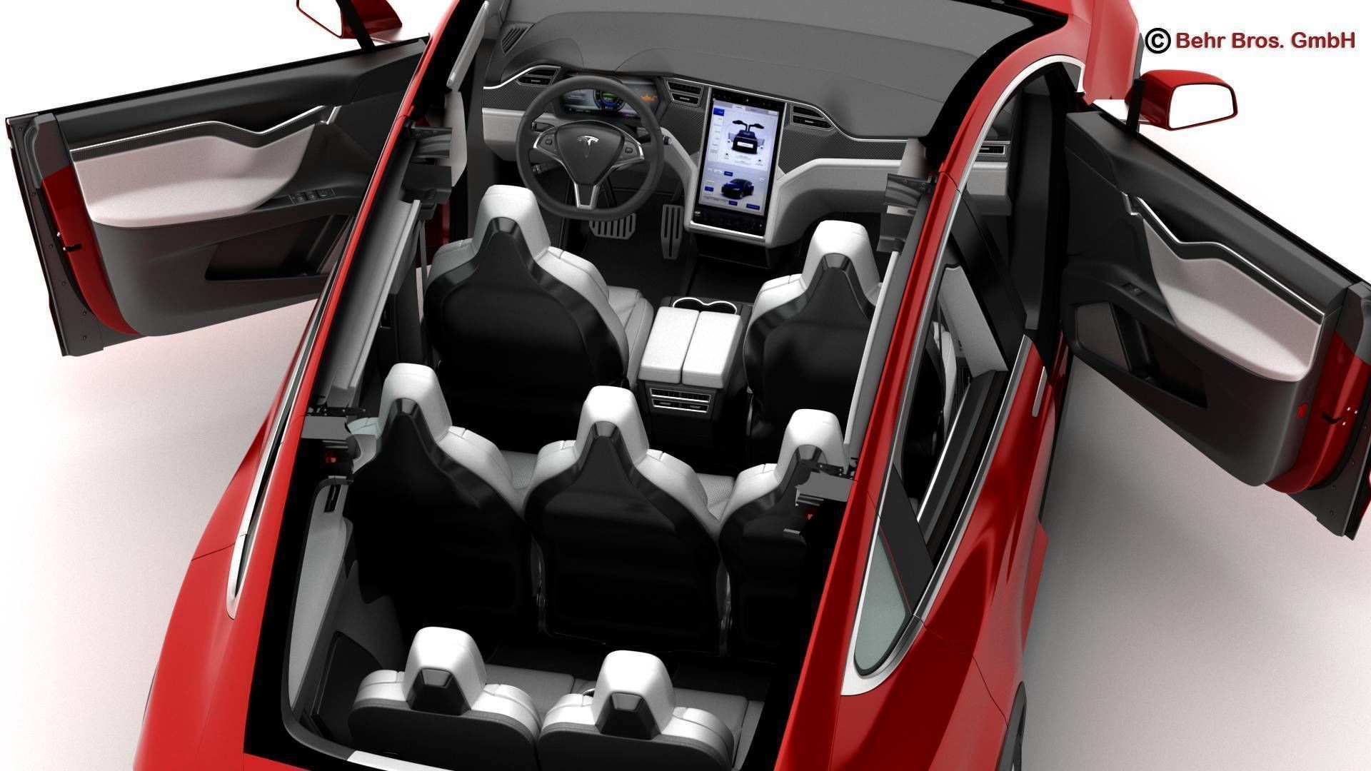 Tesla Model X 2017 3D model_12
