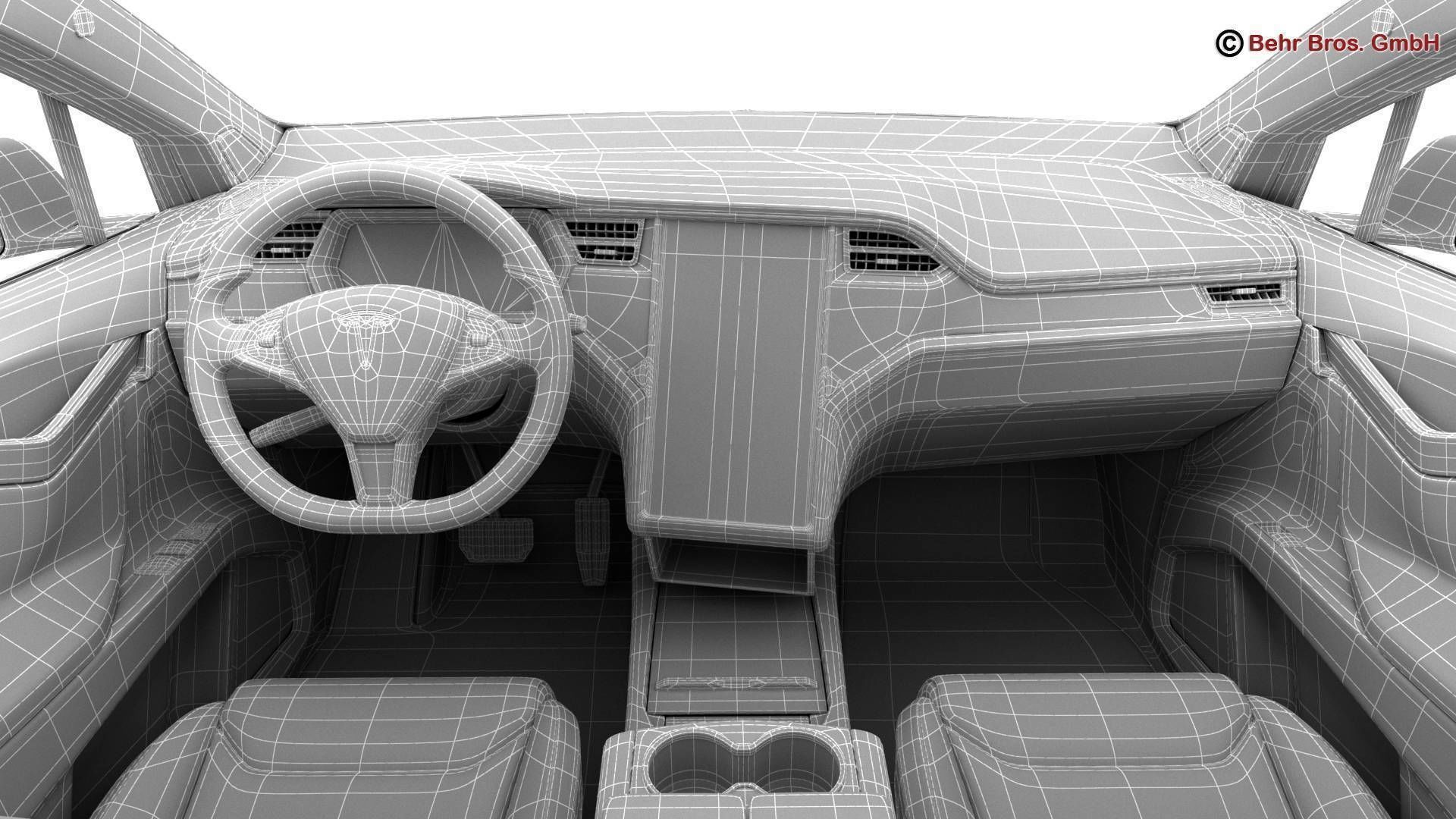 Tesla Model X 2017 3D model_28