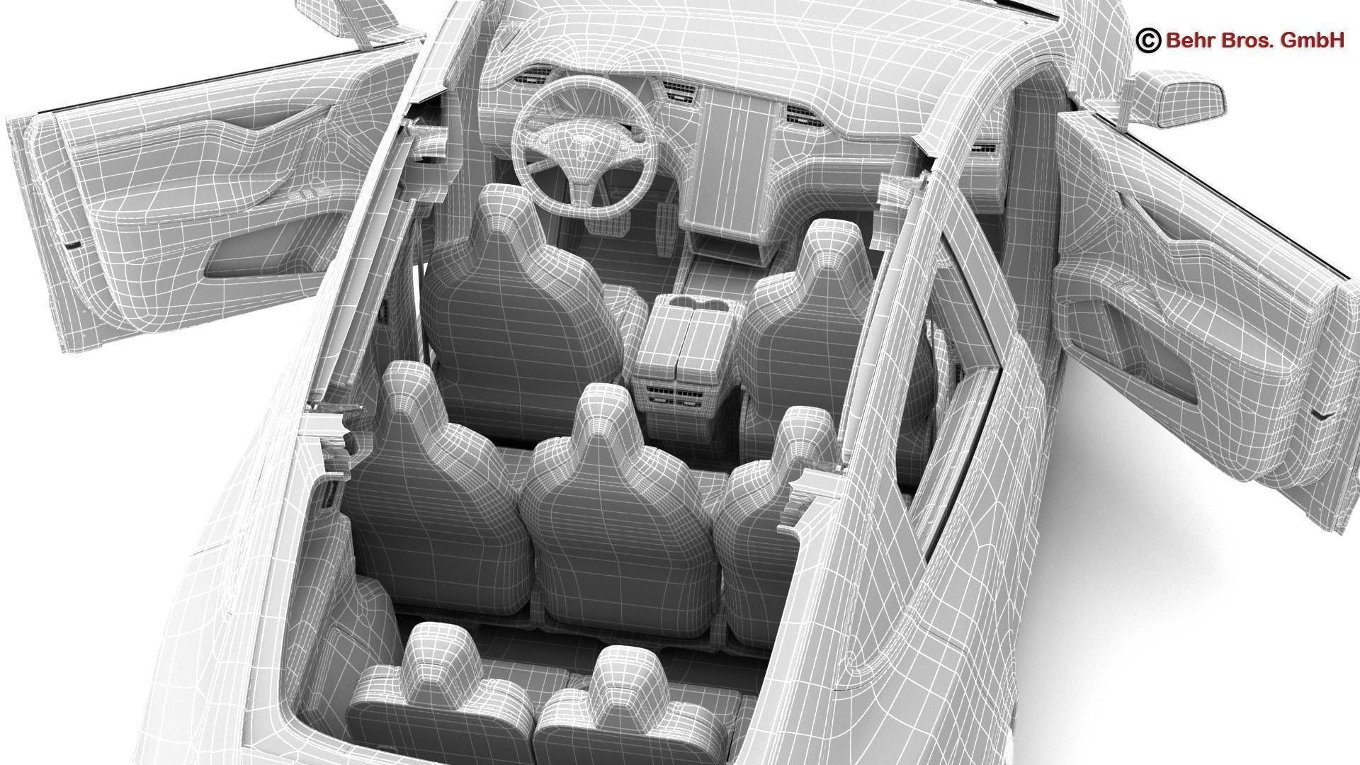 Tesla Model X 2017 3D model_27