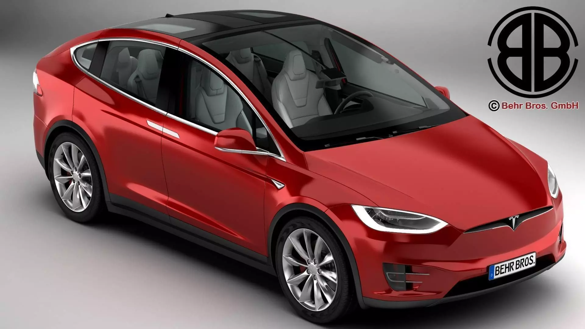 Tesla Model X 2017 3D model_0