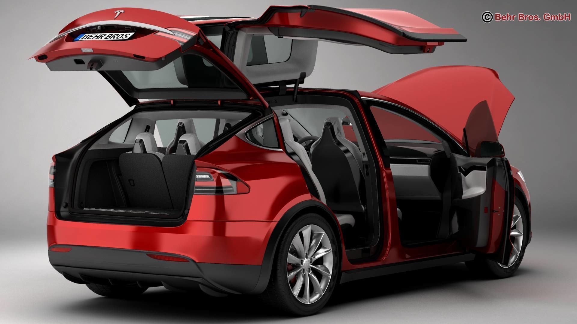 Tesla Model X 2017 3D model_4