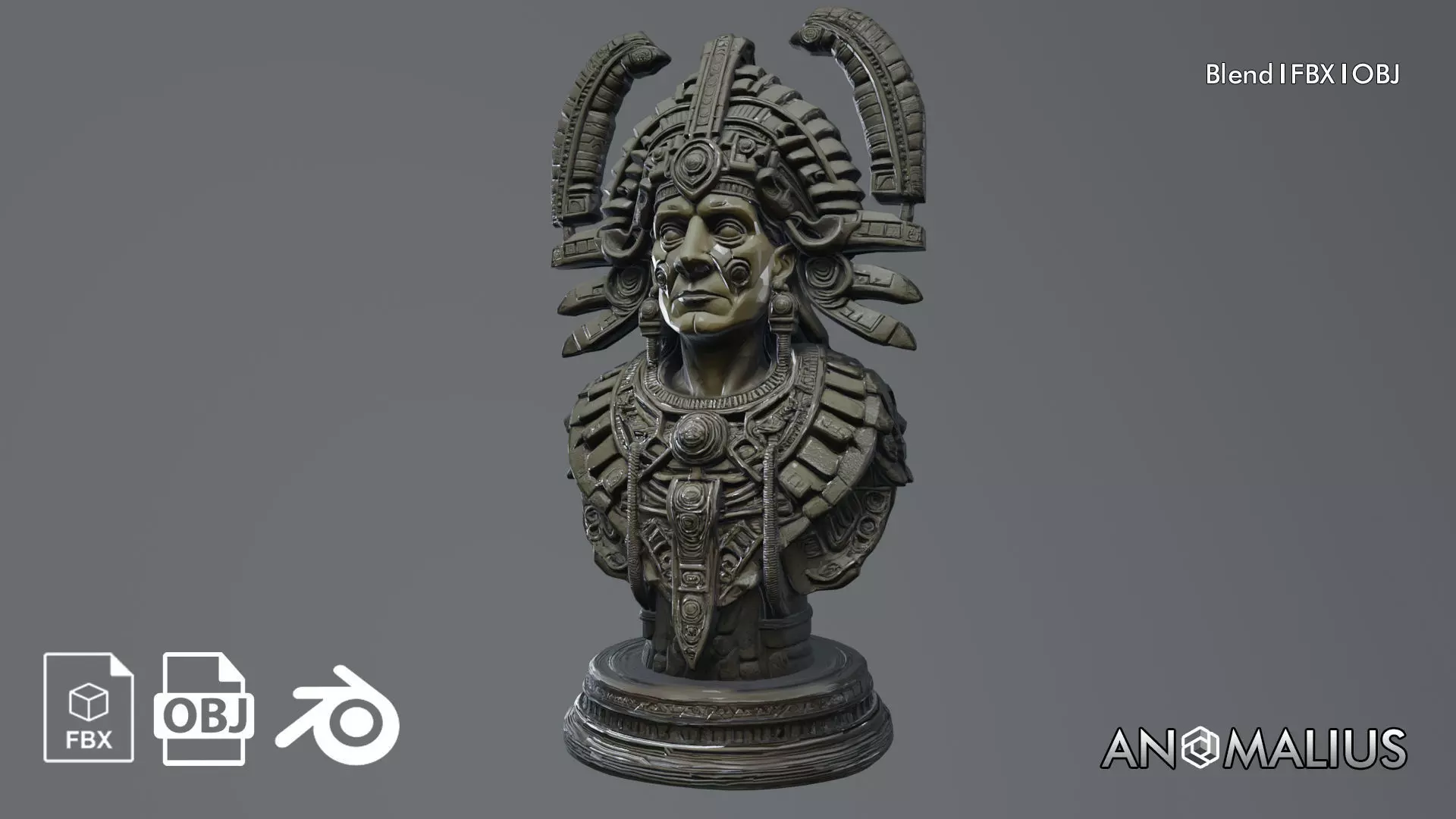 mesoamerican statue 3D model