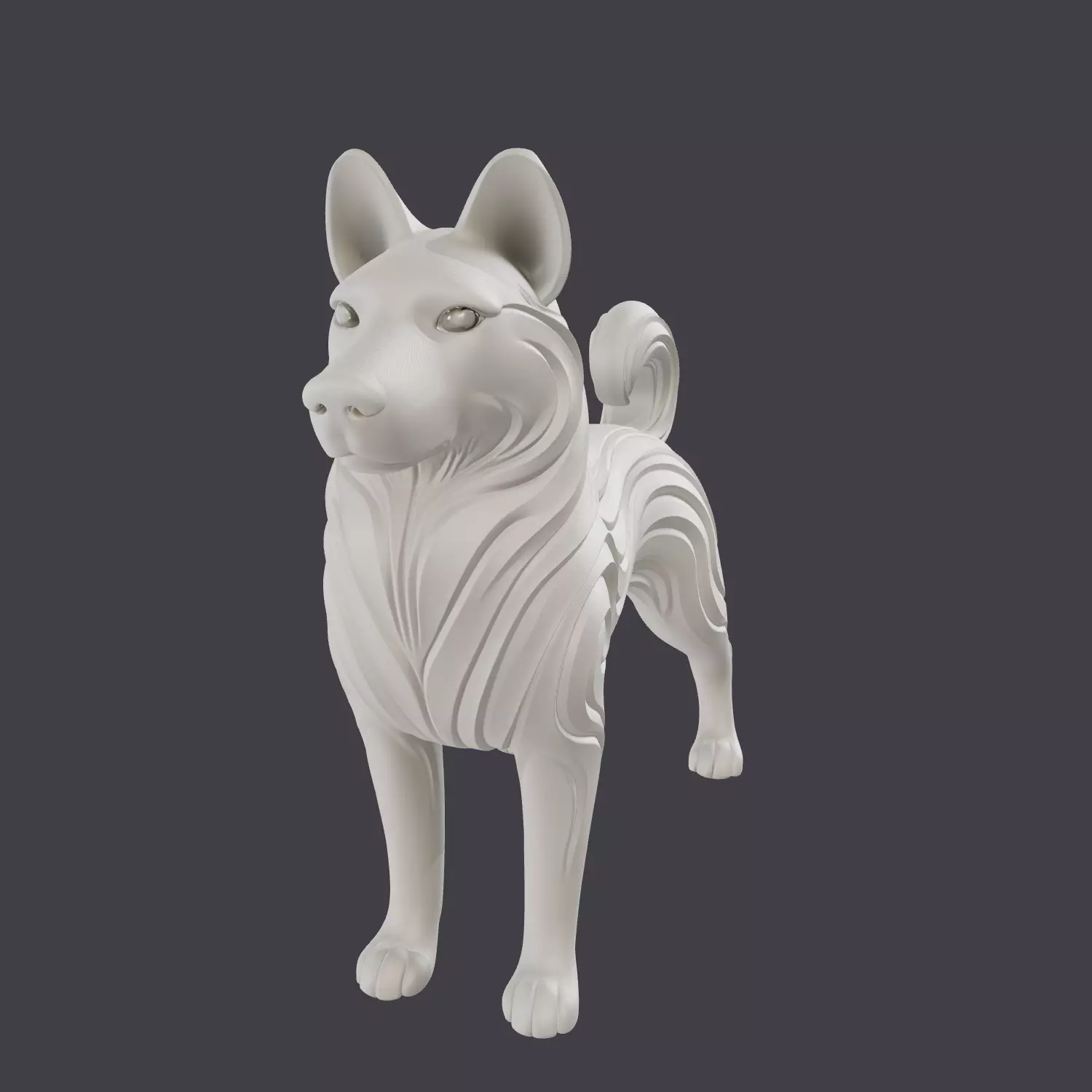 Dog Sculpture R1 3D print model