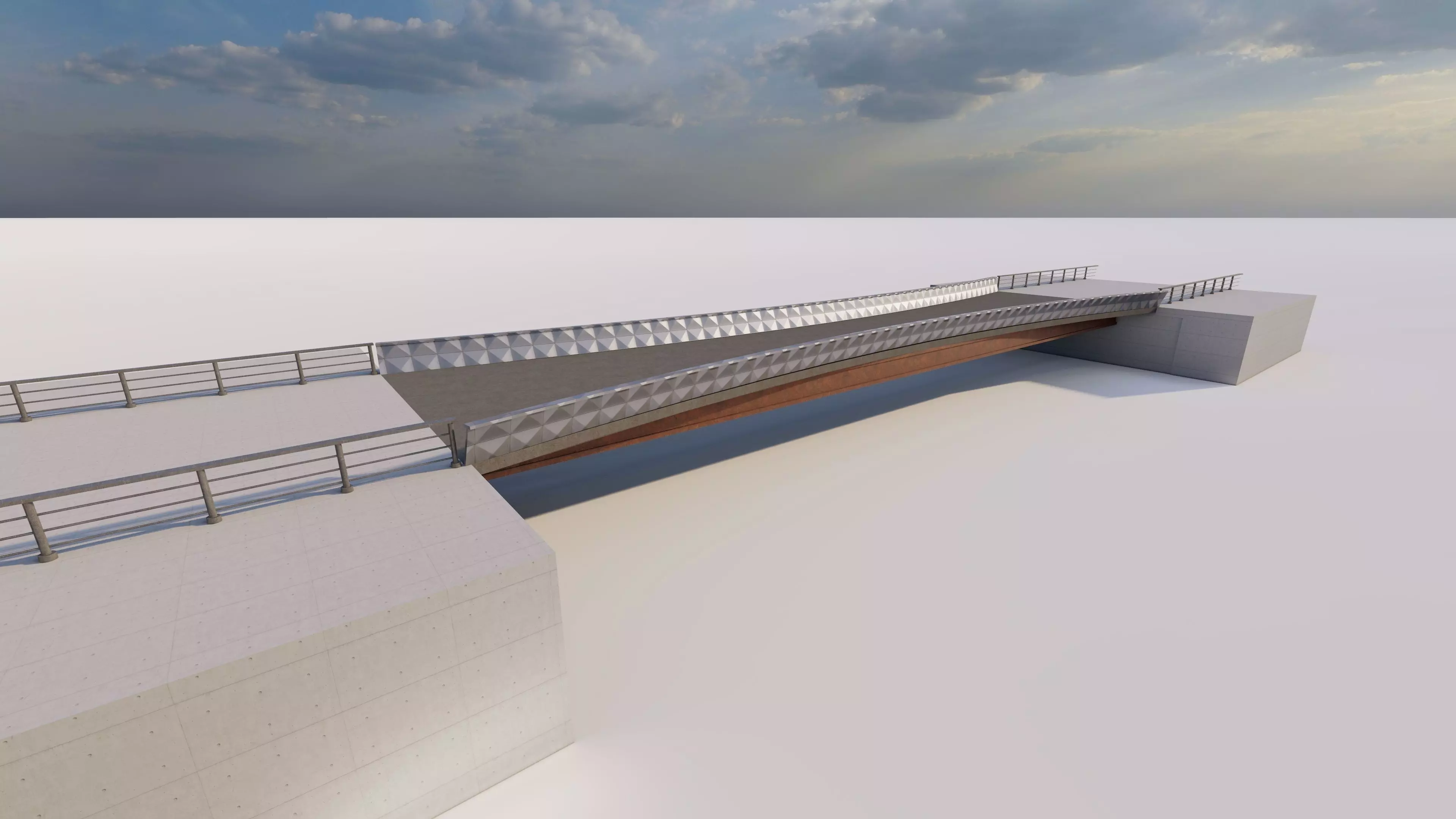 Structural engineering of Metal bridge structure 3D model