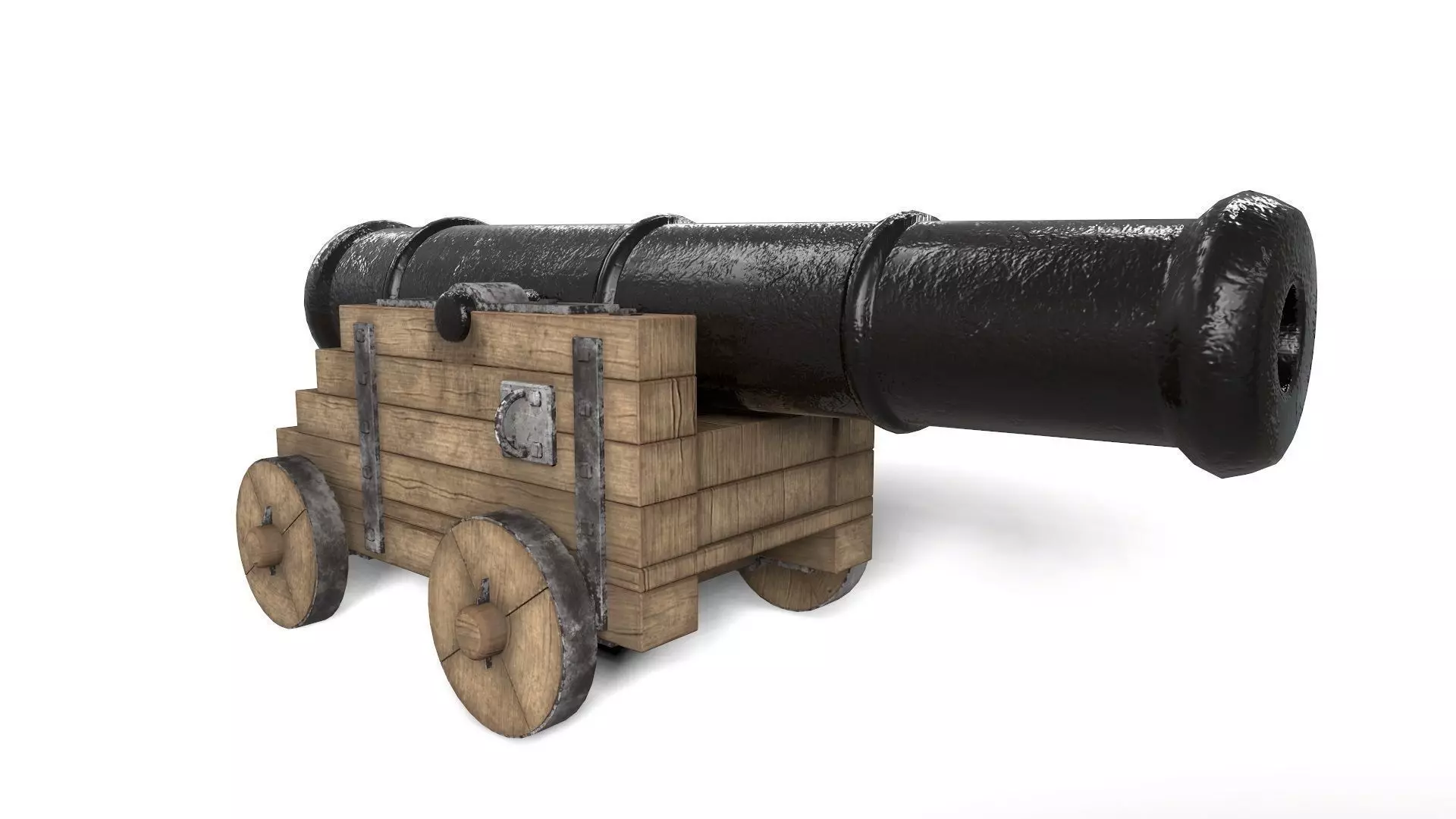 Antique Cannon - Ship Cannon - Pirate Cannon 3D model_0