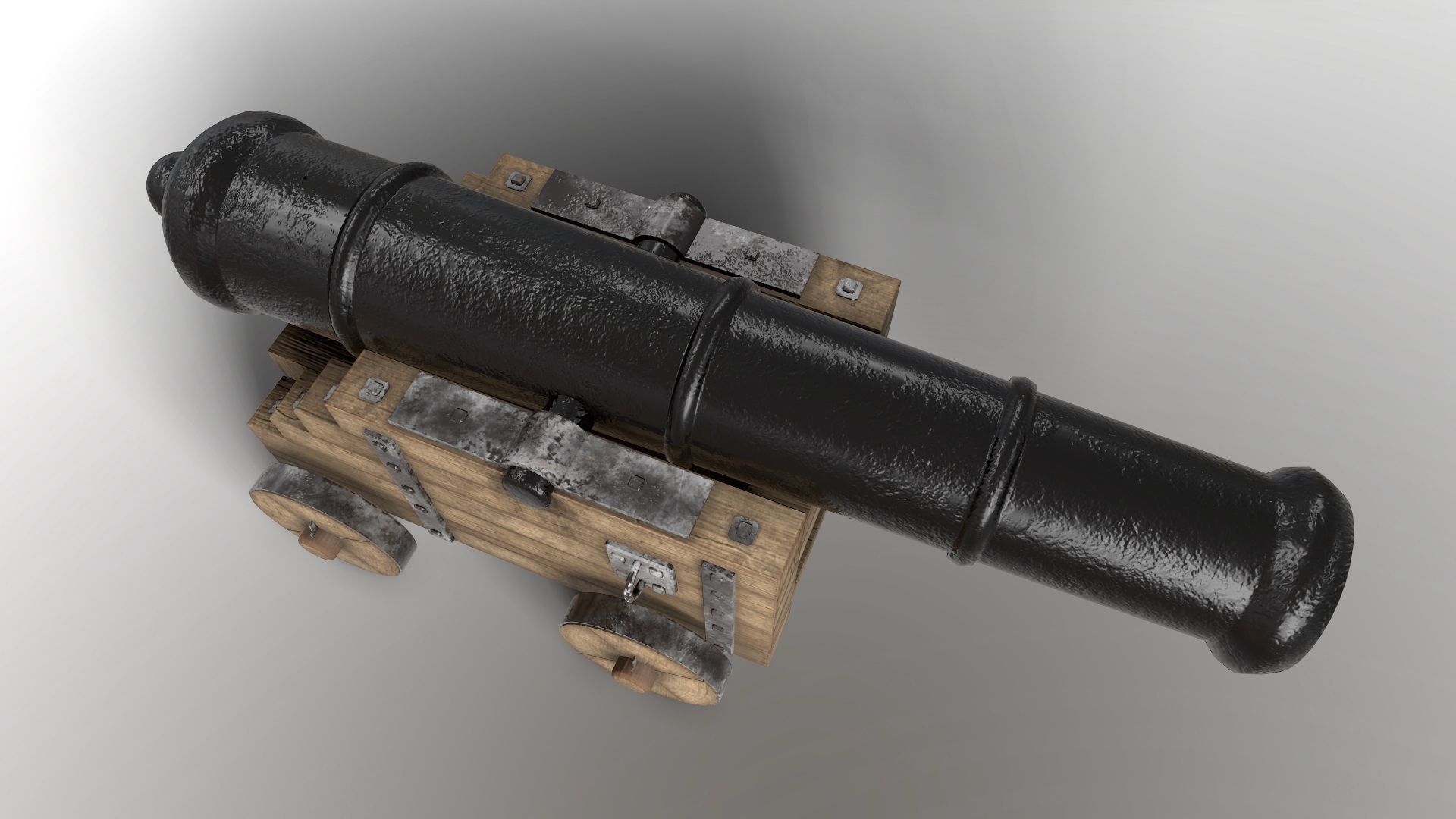 Antique Cannon - Ship Cannon - Pirate Cannon 3D model_2