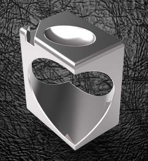 Cube Ovoide Ring 3D print model_1