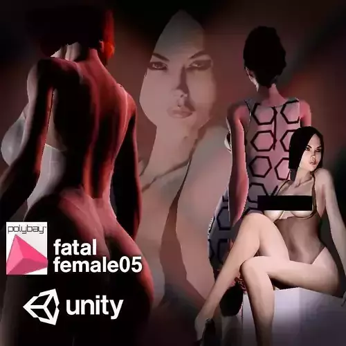 Fatal Female 05 for Unity Low-poly 3D model