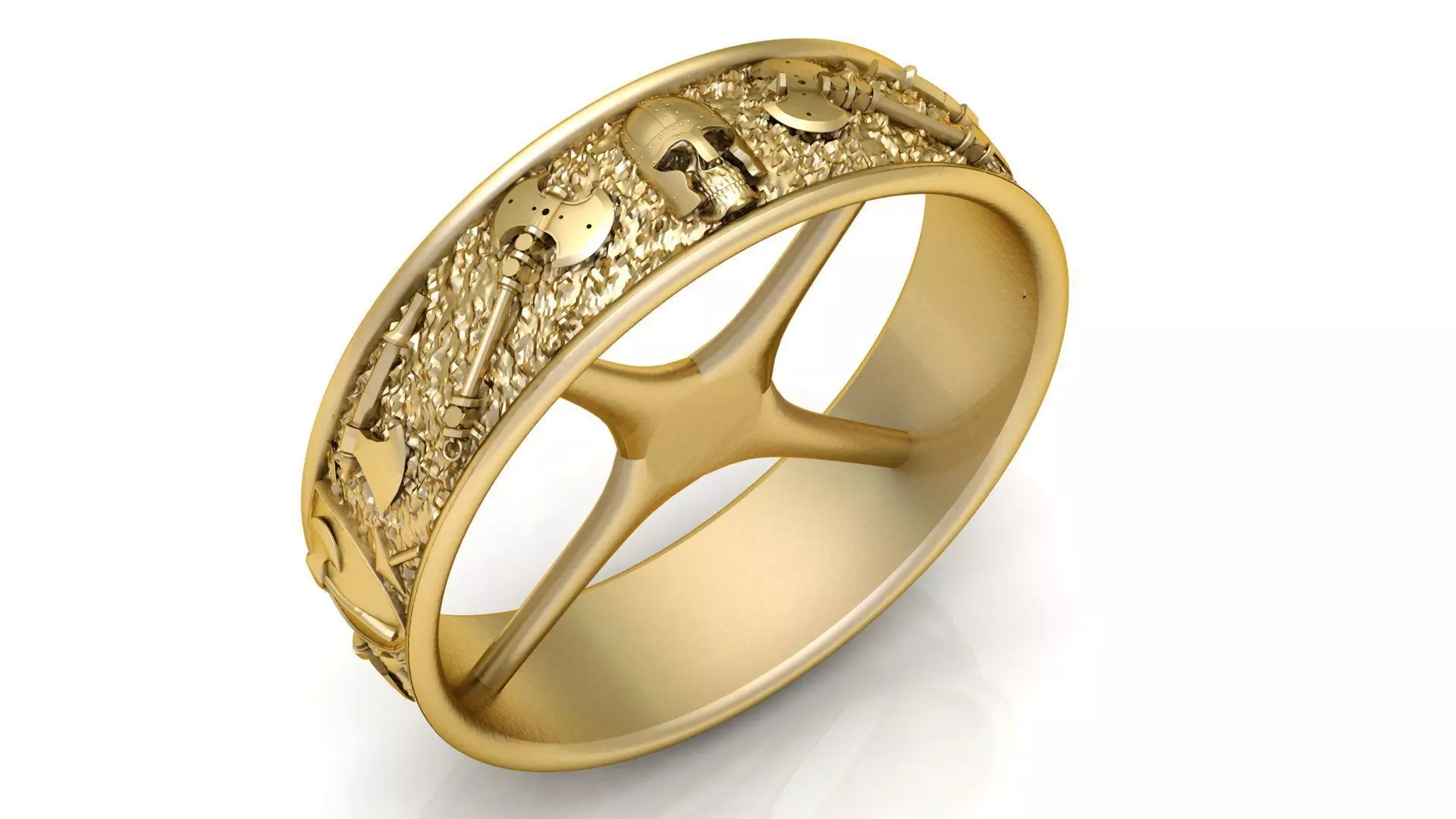 -22 PIECE SIZE- WARRIOR WEDDING RING 3D print model