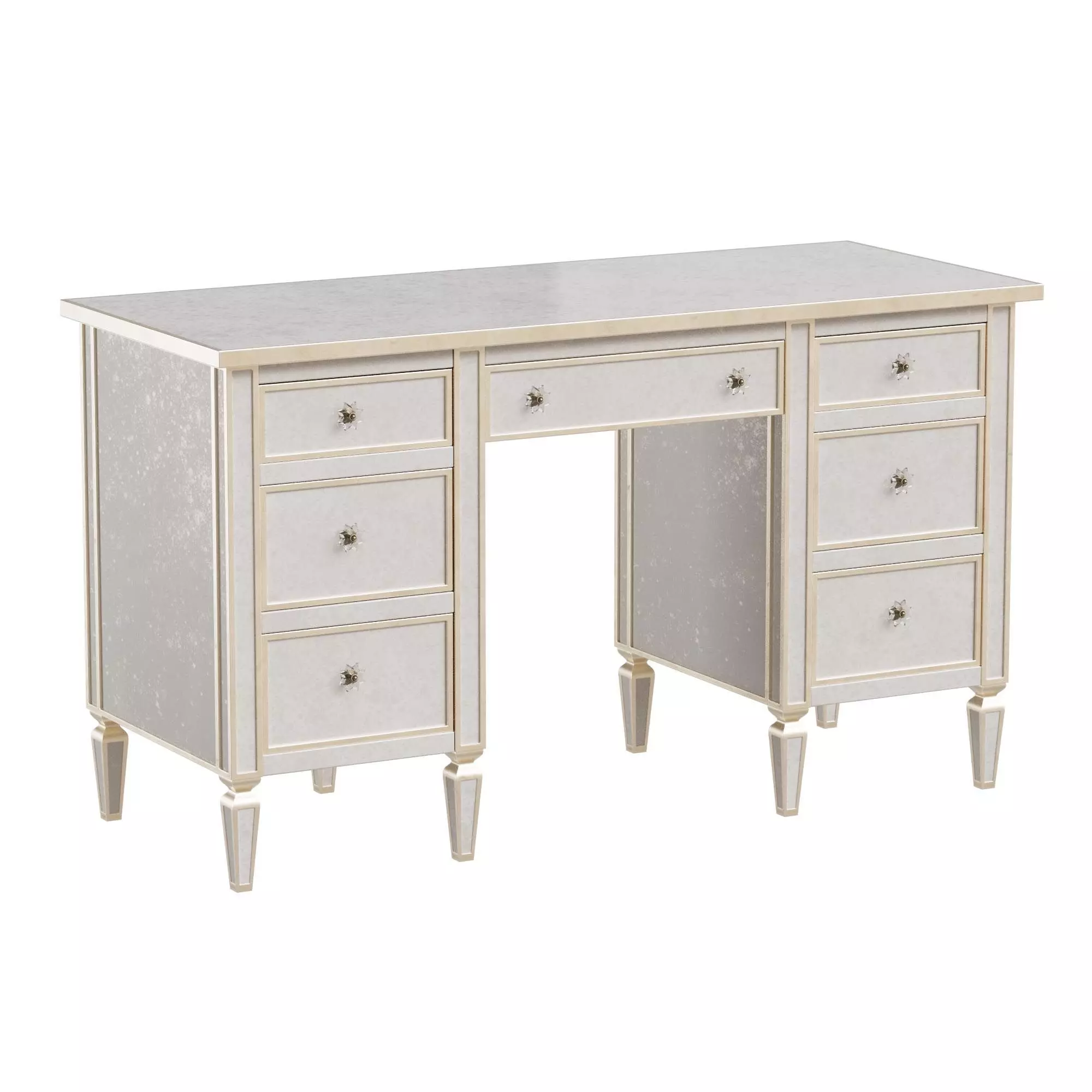 Julia Gray Mirrored Desk 3D model