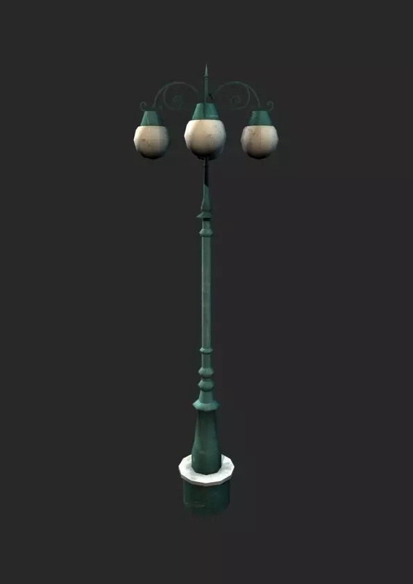 LightPole street lamp Free low-poly 3D model_0