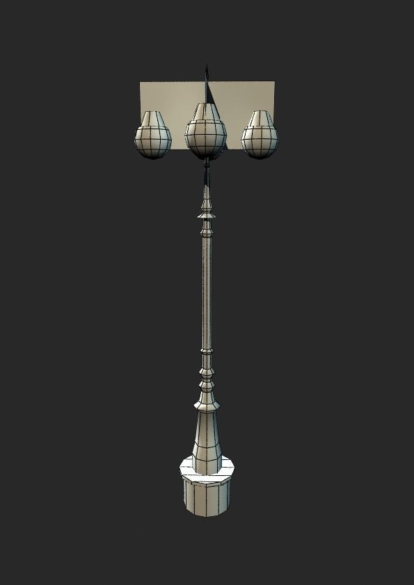 LightPole street lamp Free low-poly 3D model_3
