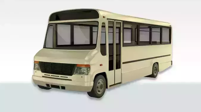 Vario Plaxton Beaver Low Poly Game Ready Model British Minibus