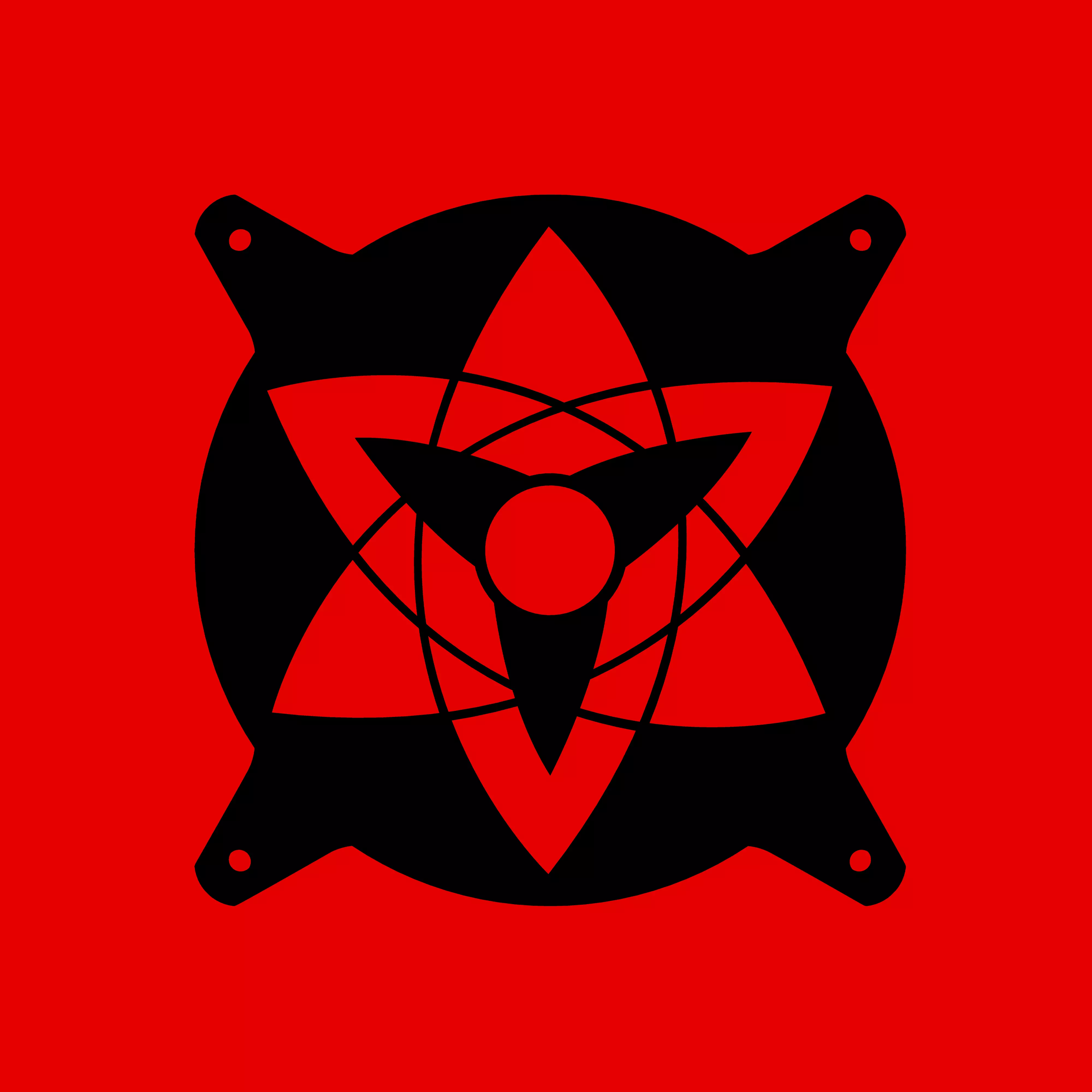 Naruto SASUKE Eternal Sharingan - Custom 120mm Fan Free 3D print model