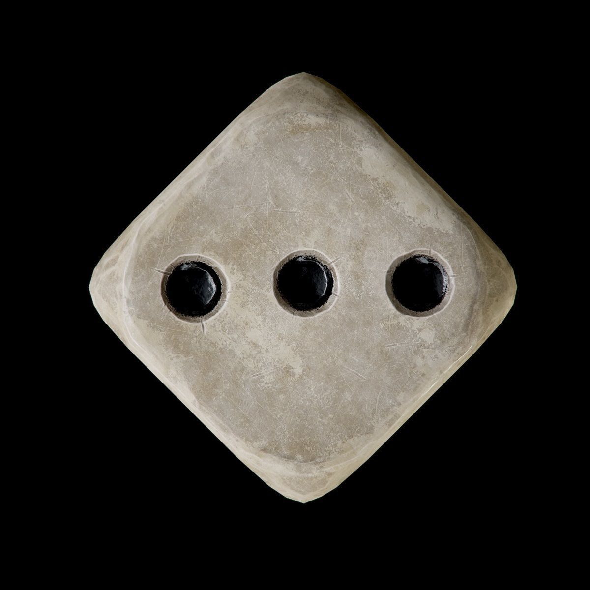 antique dice PBR Game-Ready Low-poly 3D model_6