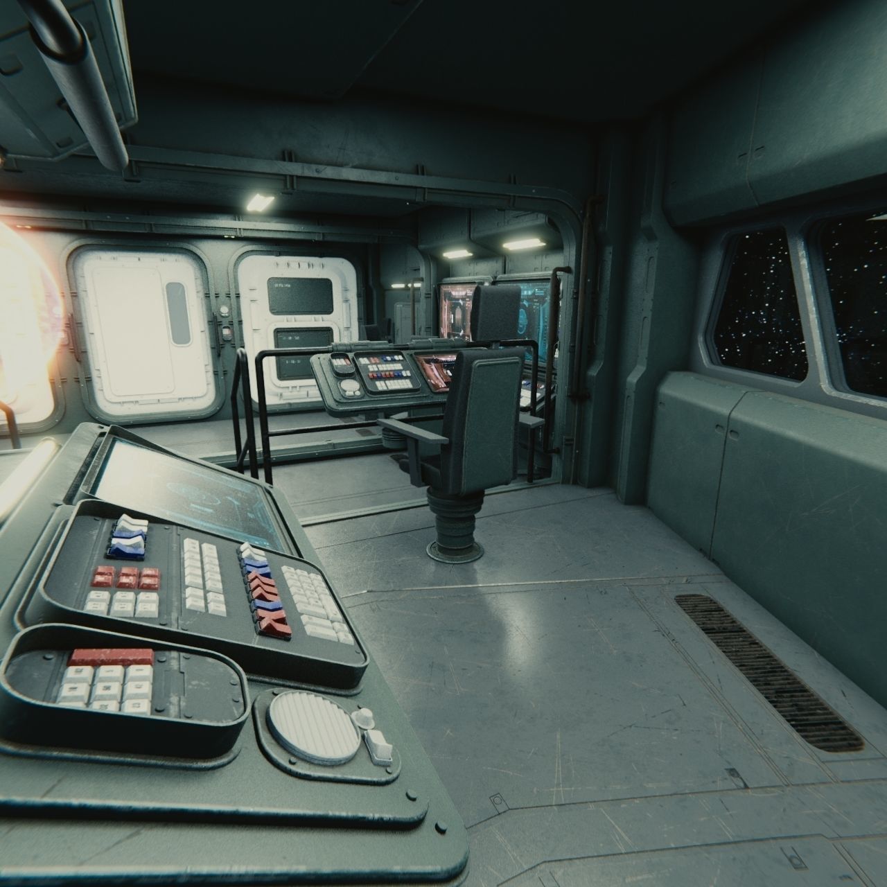 Starship Command Center PBR High Poly 2 3D model_16