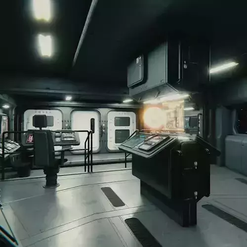 Starship Command Center PBR High Poly 2 3D model