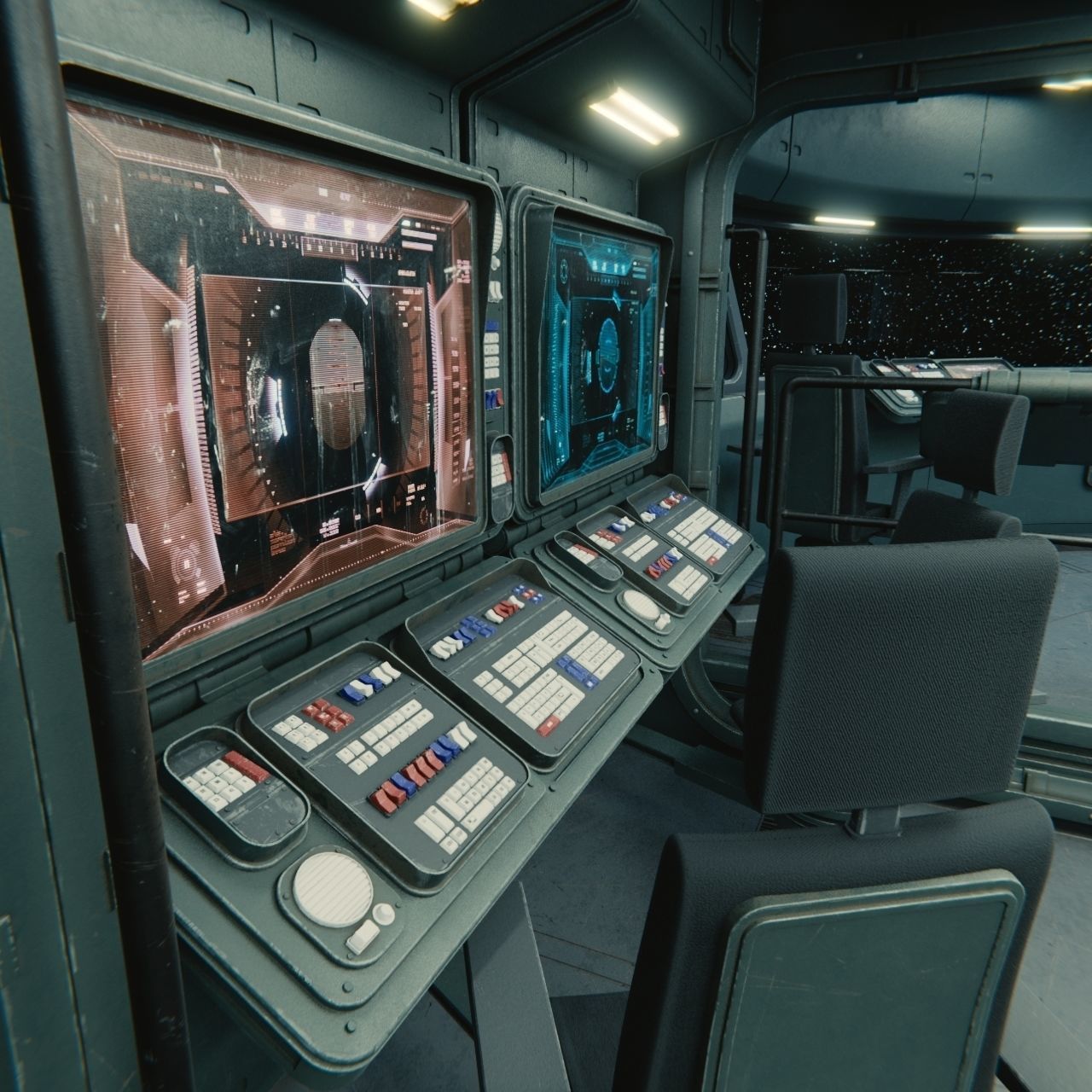 Starship Command Center PBR High Poly 2 3D model_19