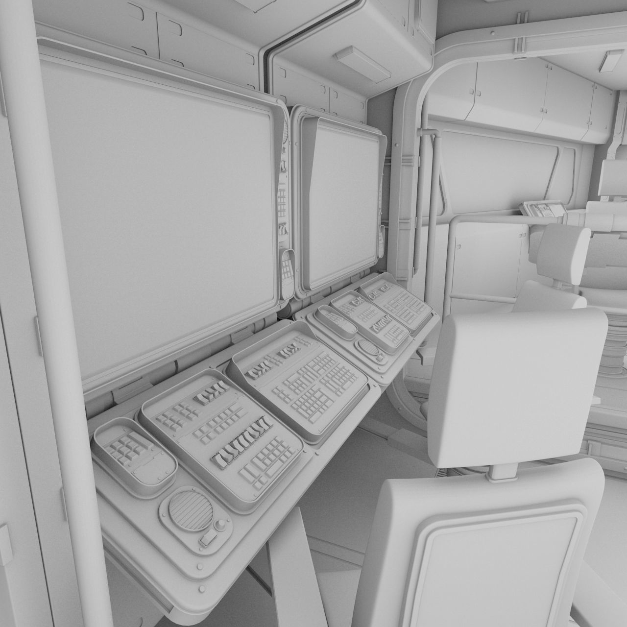 Starship Command Center PBR High Poly 2 3D model_23