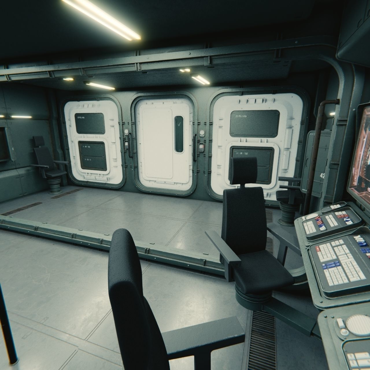 Starship Command Center PBR High Poly 2 3D model_25