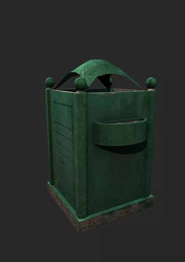 TrashCan trash can Free low-poly 3D model_0