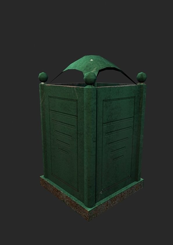 TrashCan trash can Free low-poly 3D model_1