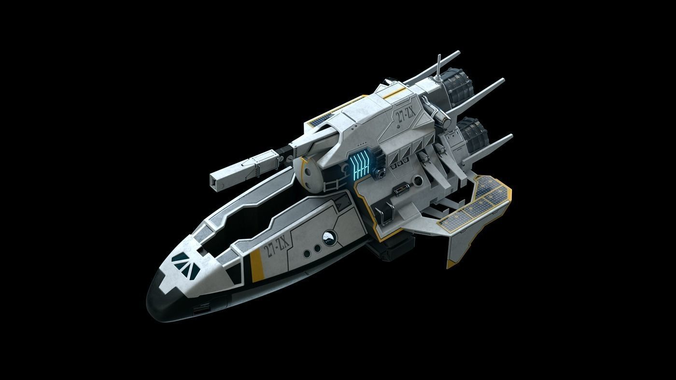 starship spaceship Free 3D model