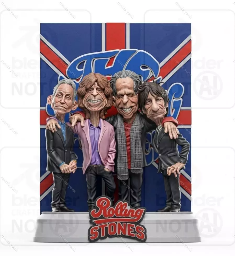 Rock and Roll Caricature STL 3D print model
