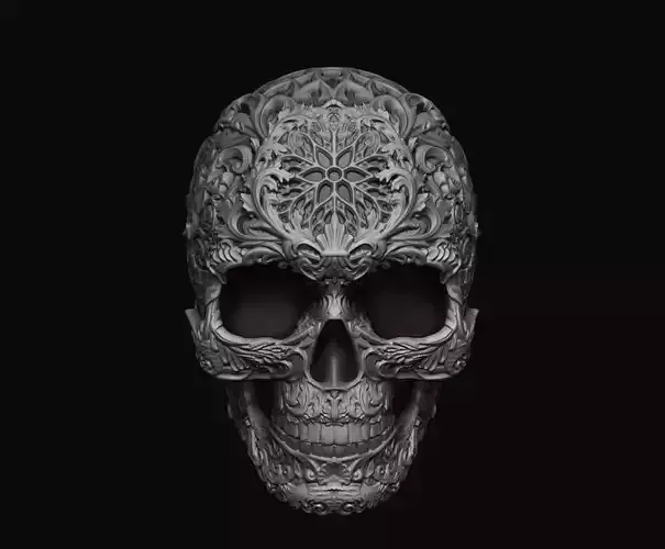 Skull ornamental 3D print model