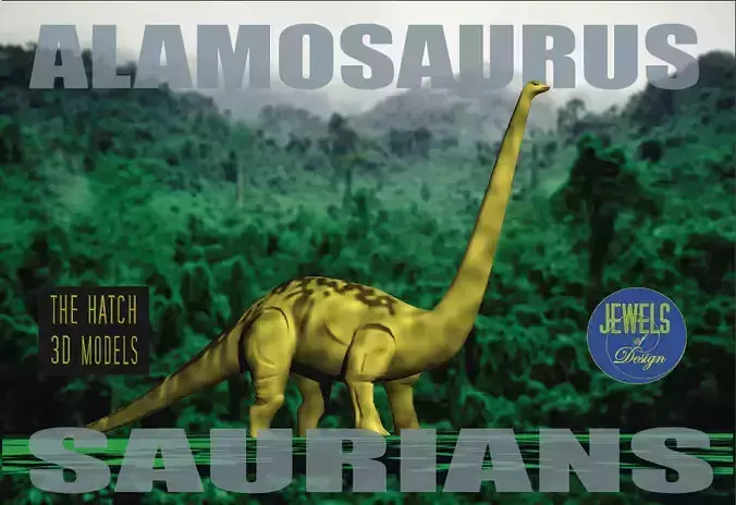 Alamosaur model dinosaur Low-poly 3D model