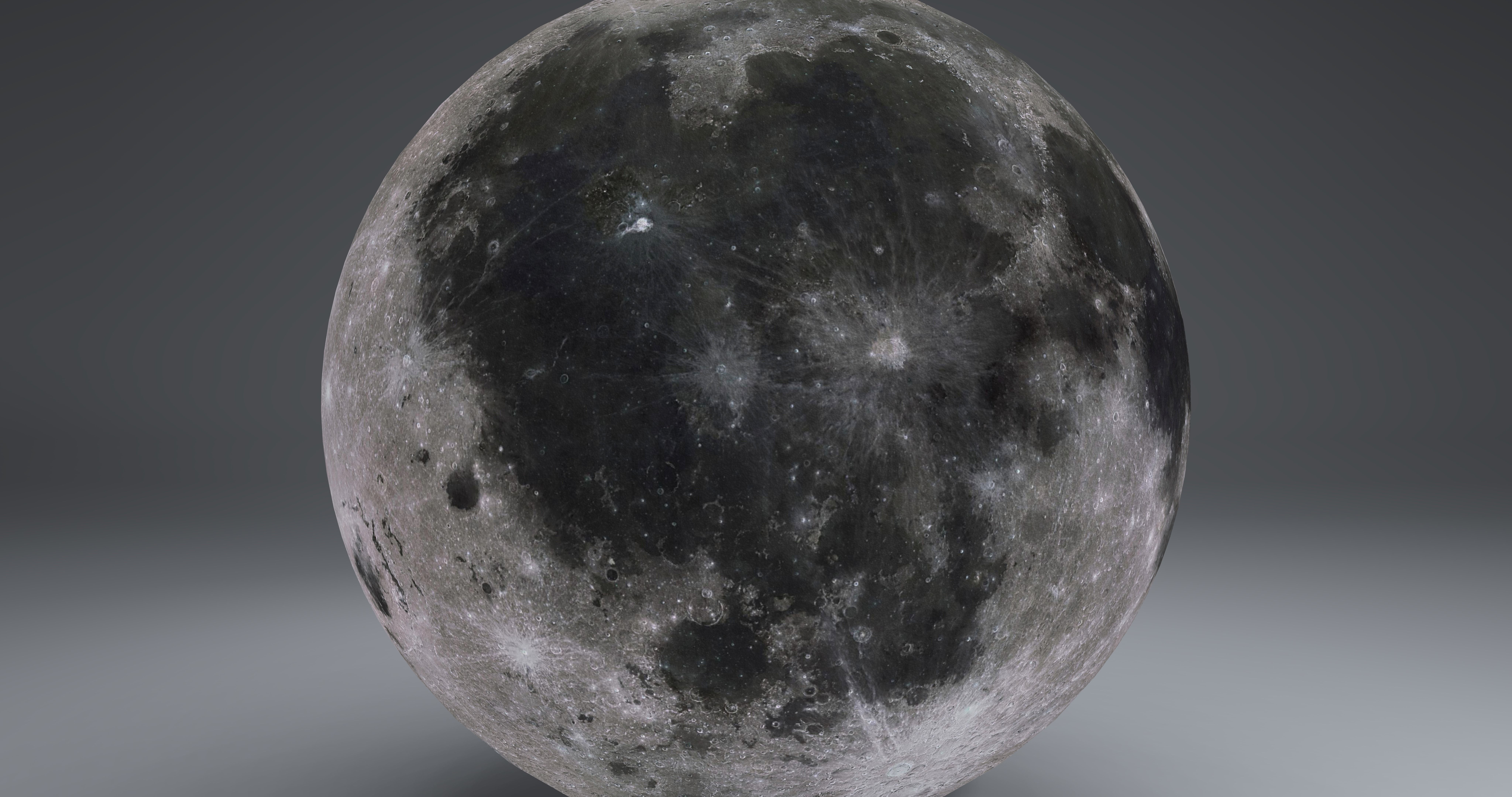 MoonGlobe 4k moon 3D model_7
